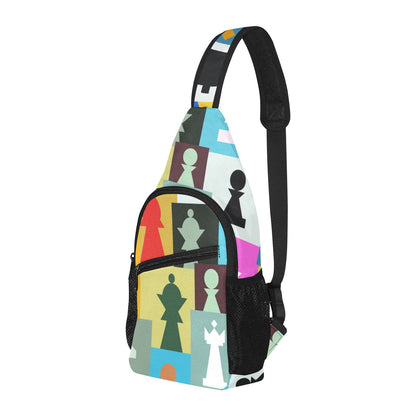 Colourful Chess - Chest Bag With Full Print