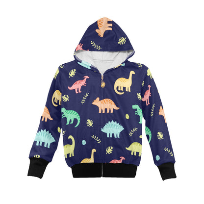 Dinosaurs - Junior Girls Zip Up Hoodie