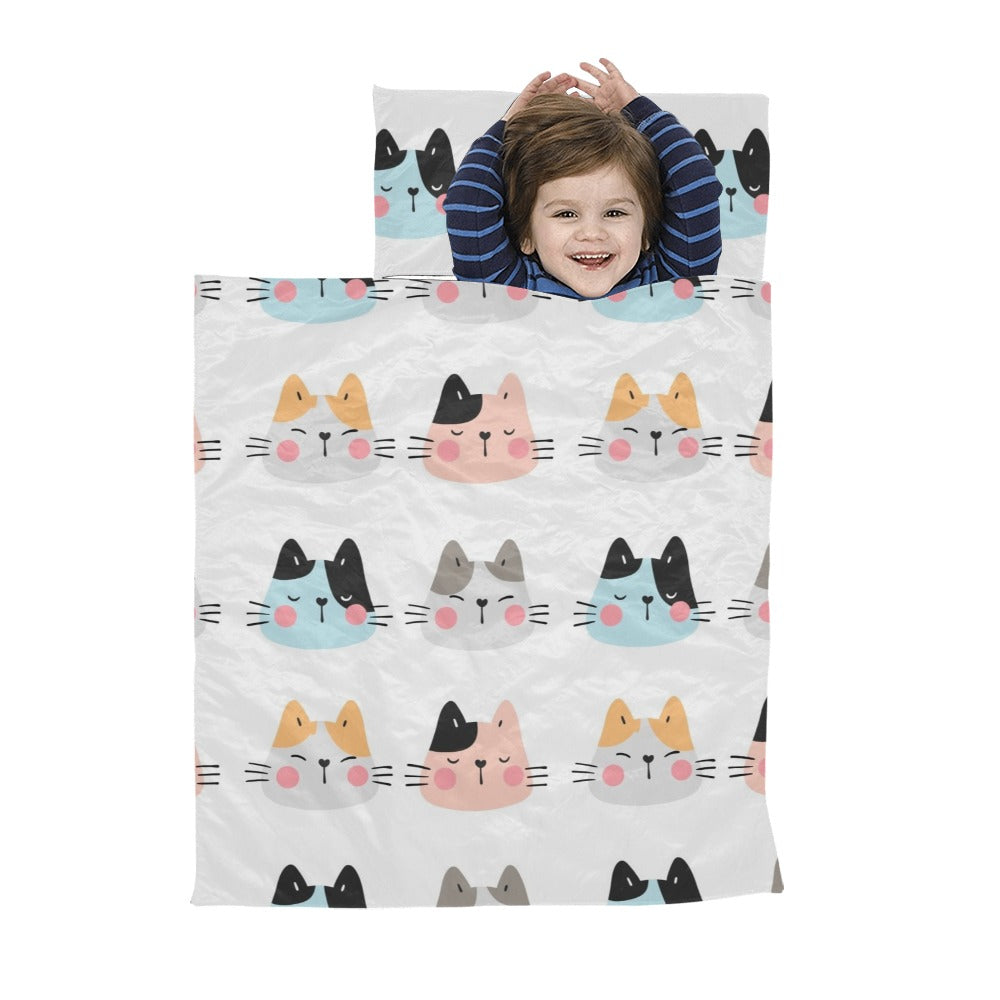 Cat Faces - Kids Sleeping Bag