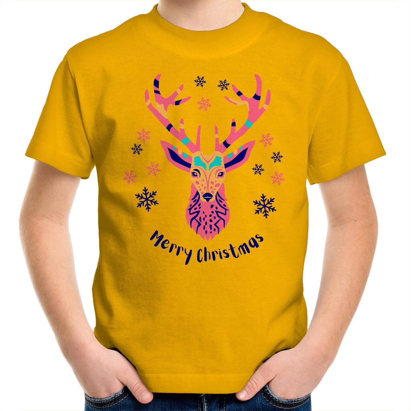 Christmas Deer - Kids Youth T-Shirt