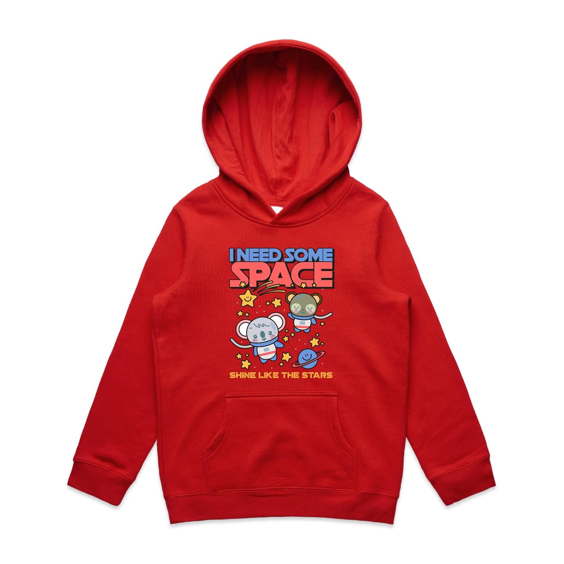 I Need Some Space - Youth Supply Hood Red Kids Hoodie Space