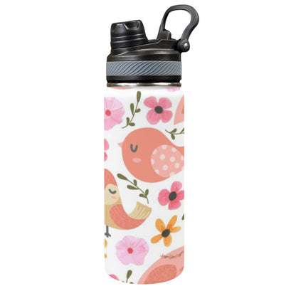 Lovely Birds - Insulated Water Bottle with Dual-Use Lid (18oz) Insulated Water Bottle with Dual-Use Lid (18oz) animal Printed Offshore