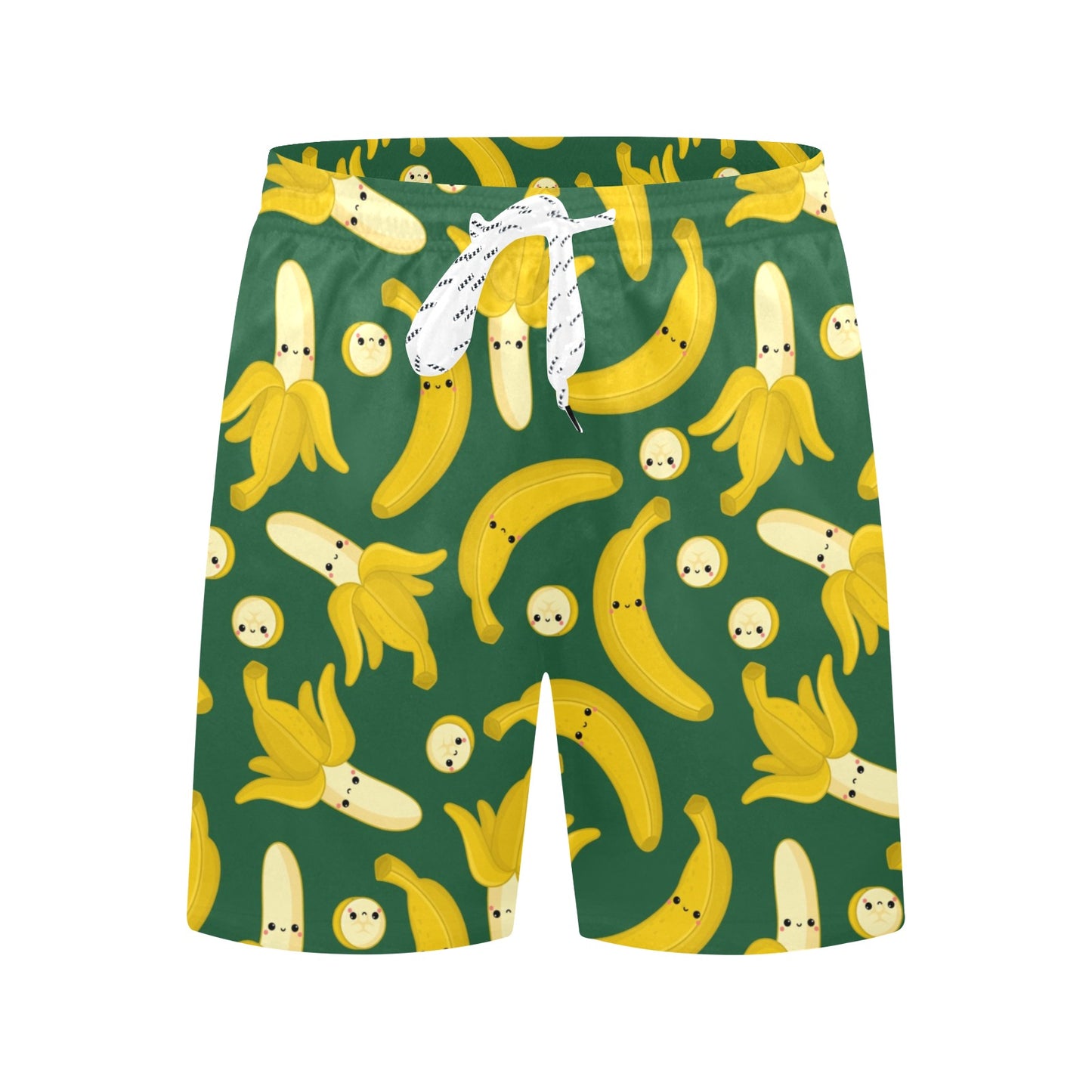 Happy Bananas - Men's Mid-Length Beach Shorts