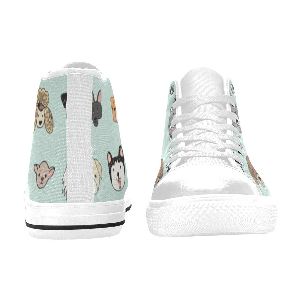 Dogs - Women's High Top Canvas Shoes