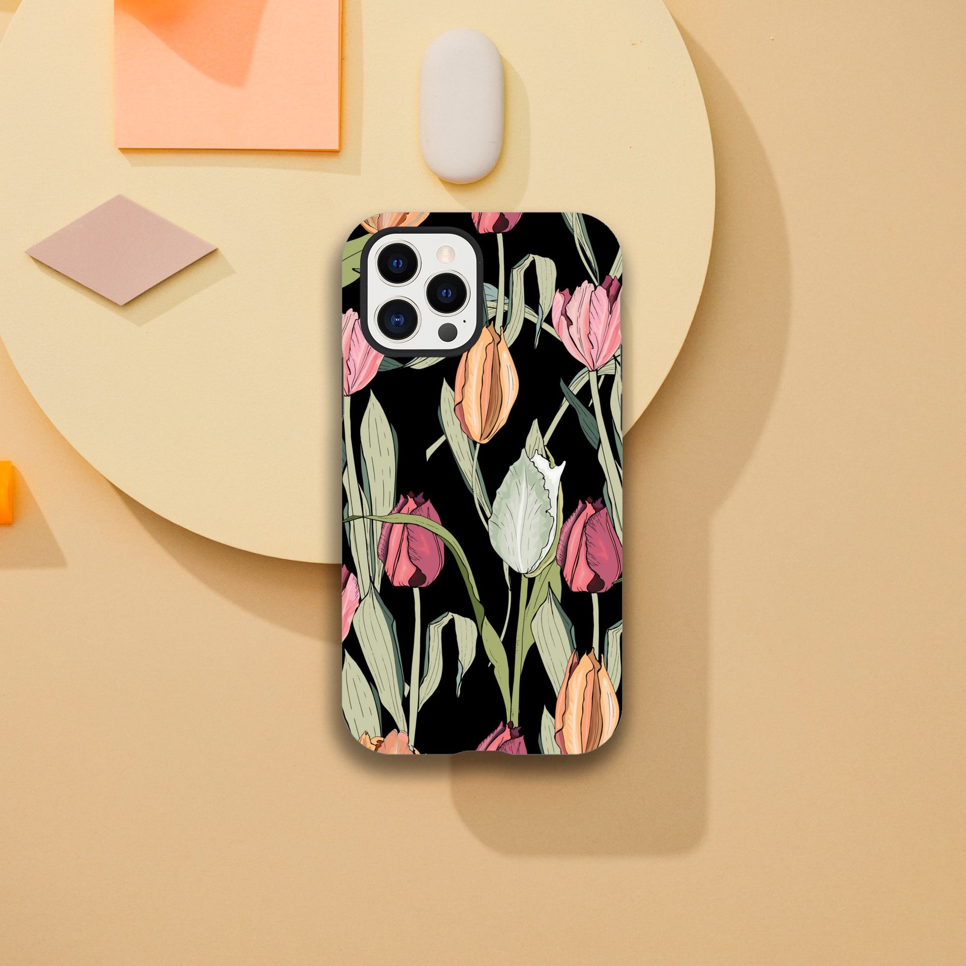 Tulips - Phone Tough Case iPhone 12 Pro Phone Case Globally Fulfilled