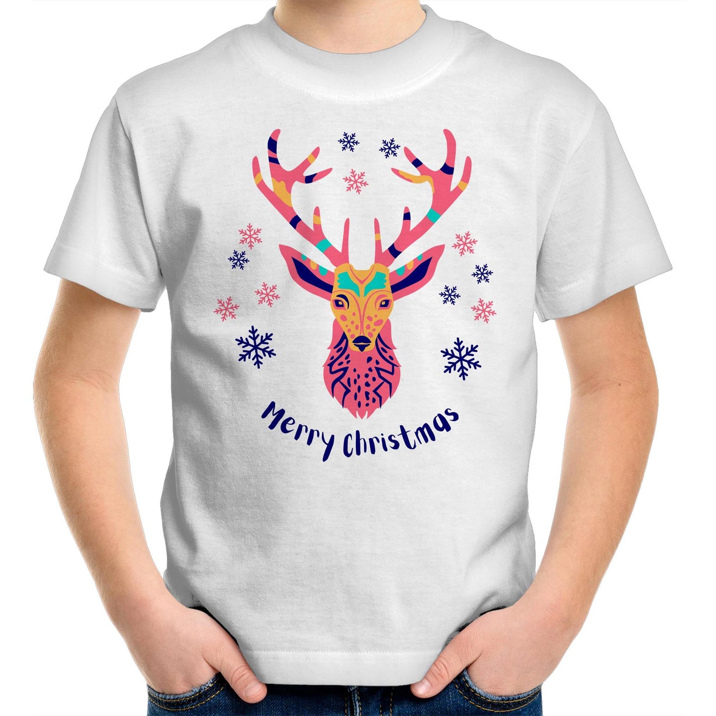 Christmas Deer - Kids Youth T-Shirt