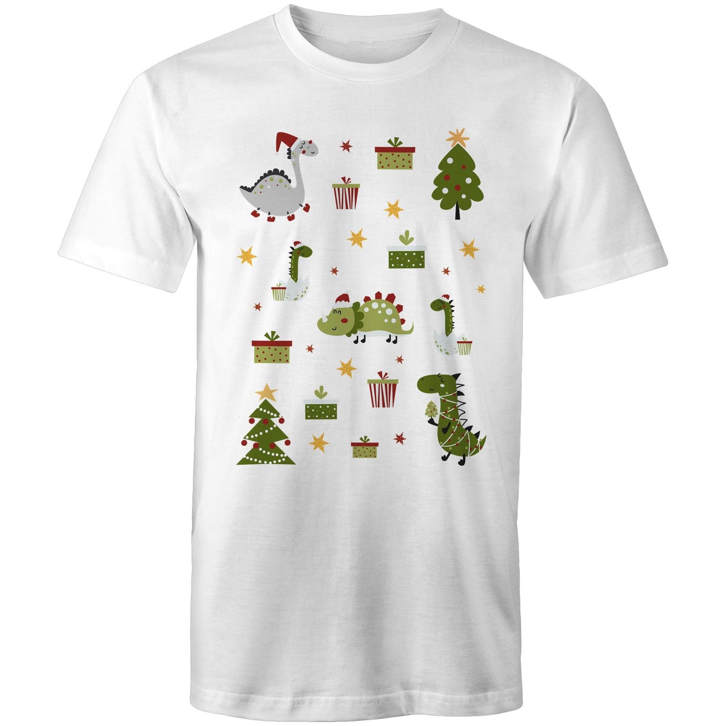 Cute Dinosaur Christmas - Mens T-Shirt