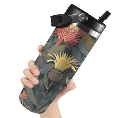 Australian Native Flowers - 30oz Tumbler with Top Handle