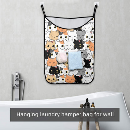 Cute Cartoon Cats - Hanging Laundry Bag