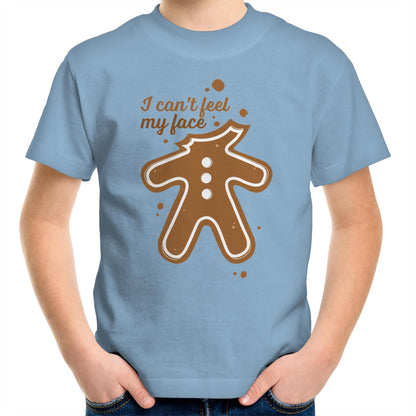 Gingerbread, I Can't Feel My Face, Christmas - Kids Youth T-Shirt