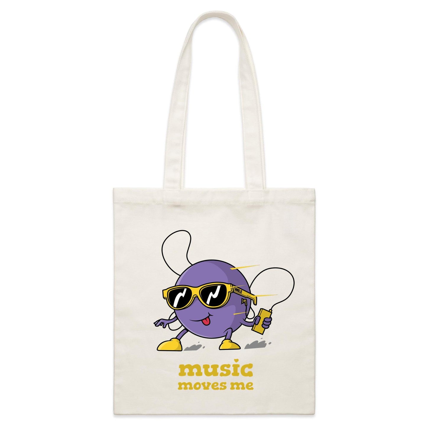 Music Moves Me, Earbuds - Parcel Canvas Tote Bag Default Title Parcel Tote Bag Music