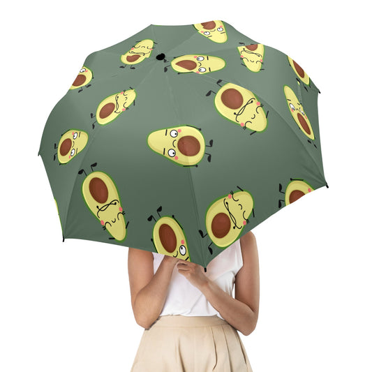 Avocado Characters - Semi-Automatic Foldable Umbrella Semi-Automatic Foldable Umbrella Printed Offshore