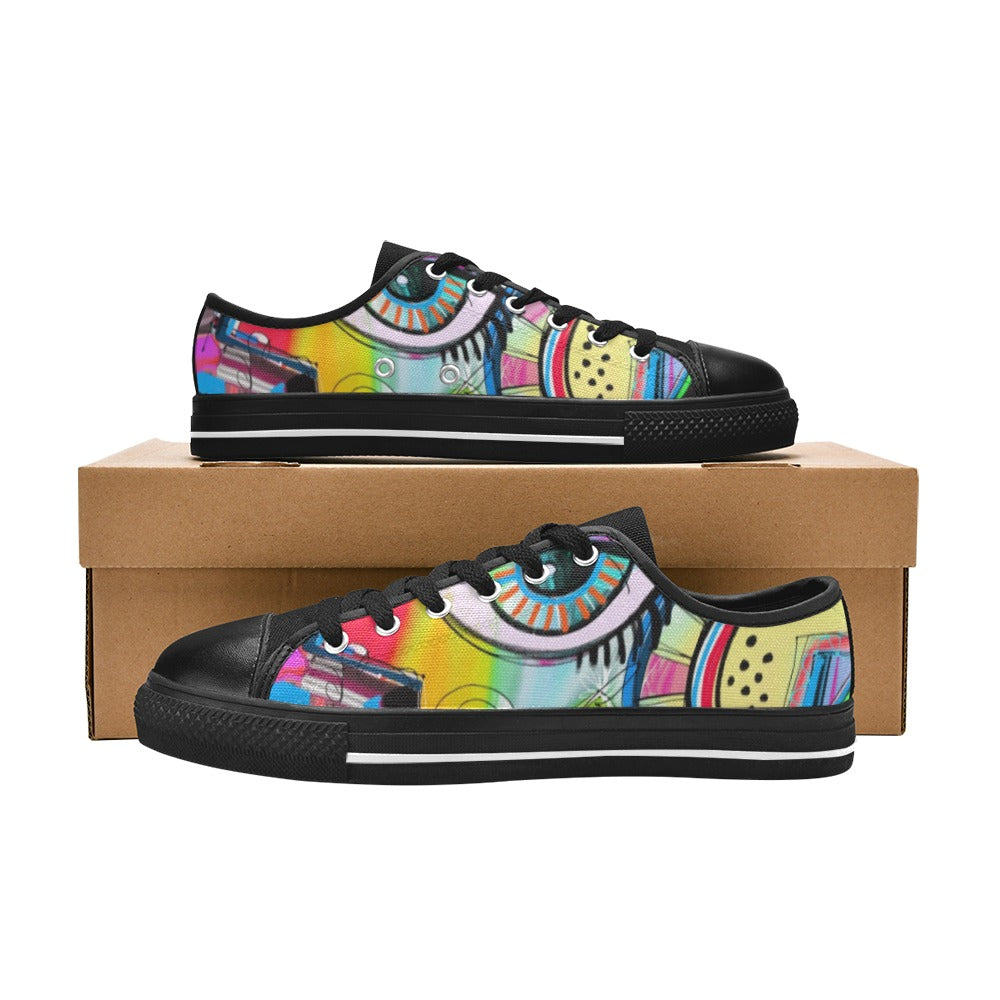 Graffiti Bird - Women's Classic Canvas Shoes