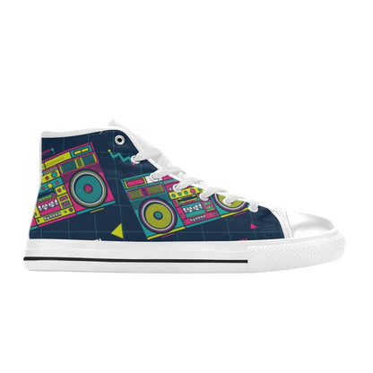 Boombox - Men's High Top Canvas Shoes