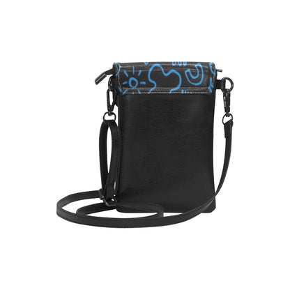 Blue Squiggle - Small Phone Purse /Bag