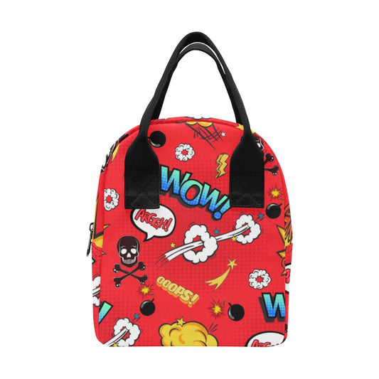 Comic Book Red - Lunch Bag