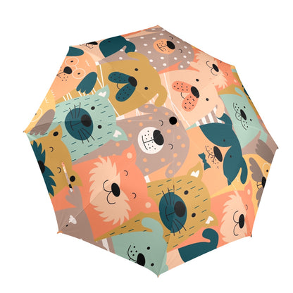 Lots Of Dogs - Semi-Automatic Foldable Umbrella