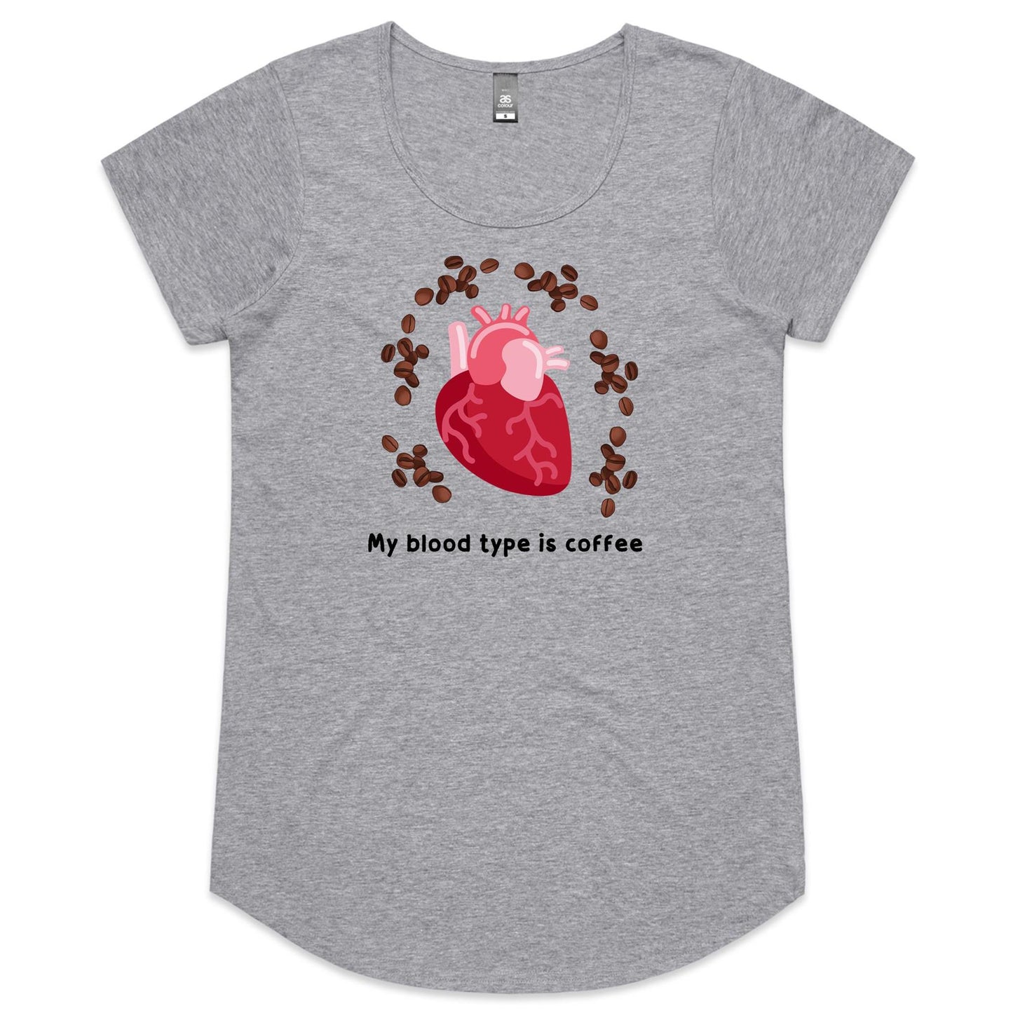 My Blood Type Is Coffee - Womens Scoop Neck T-Shirt