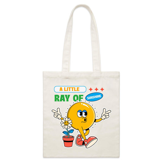 A Little Ray Of Sunshine - Parcel Canvas Tote Bag Default Title Parcel Tote Bag Retro Summer