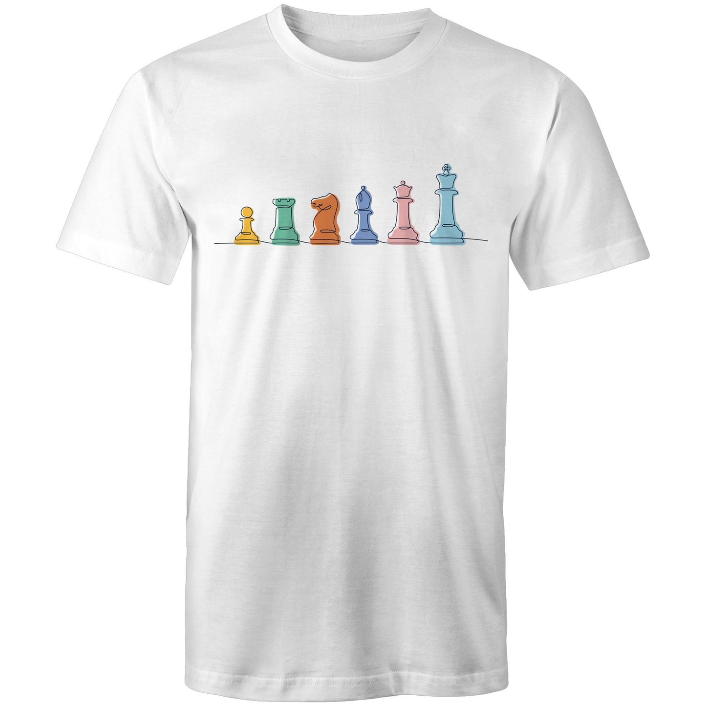 Chess - Mens T-Shirt White Mens T-shirt Chess Games Printed In Australia