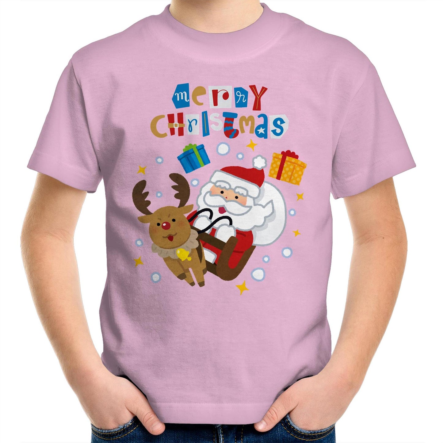 Santa Merry Christmas - Kids Youth T-Shirt