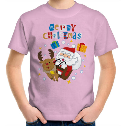 Santa Merry Christmas - Kids Youth T-Shirt