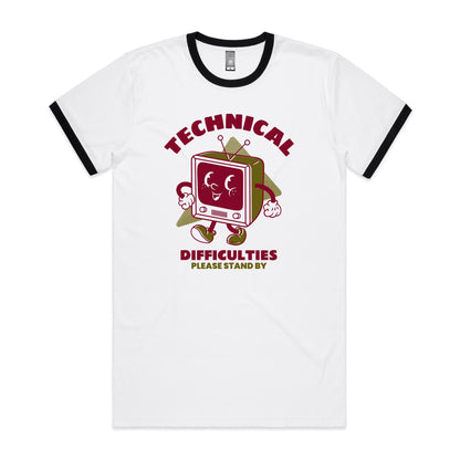 Technical Difficulties, Retro TV - Staple Ringer Tee