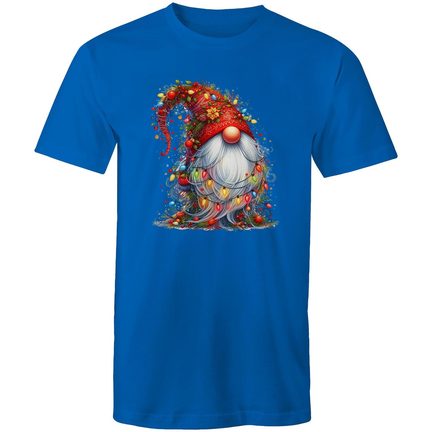 Christmas Gnome Wrapped In Lights - Mens T-Shirt