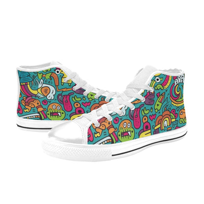 Crazy Characters - Men's High Top Canvas Shoes