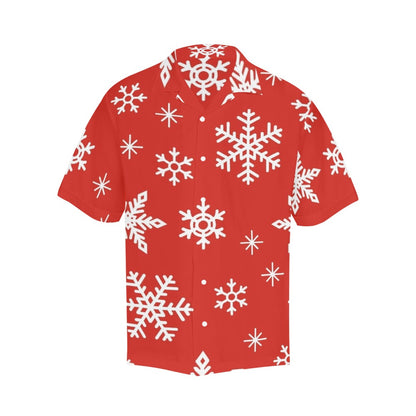 Red Snowflakes, Christmas - Hawaiian Shirt