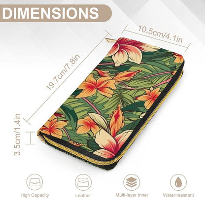 Retro Tropical - Leather Wallet / Purse