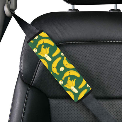 Happy Bananas - Car Seat Belt Cover 7''x10'' (Pack of 2)