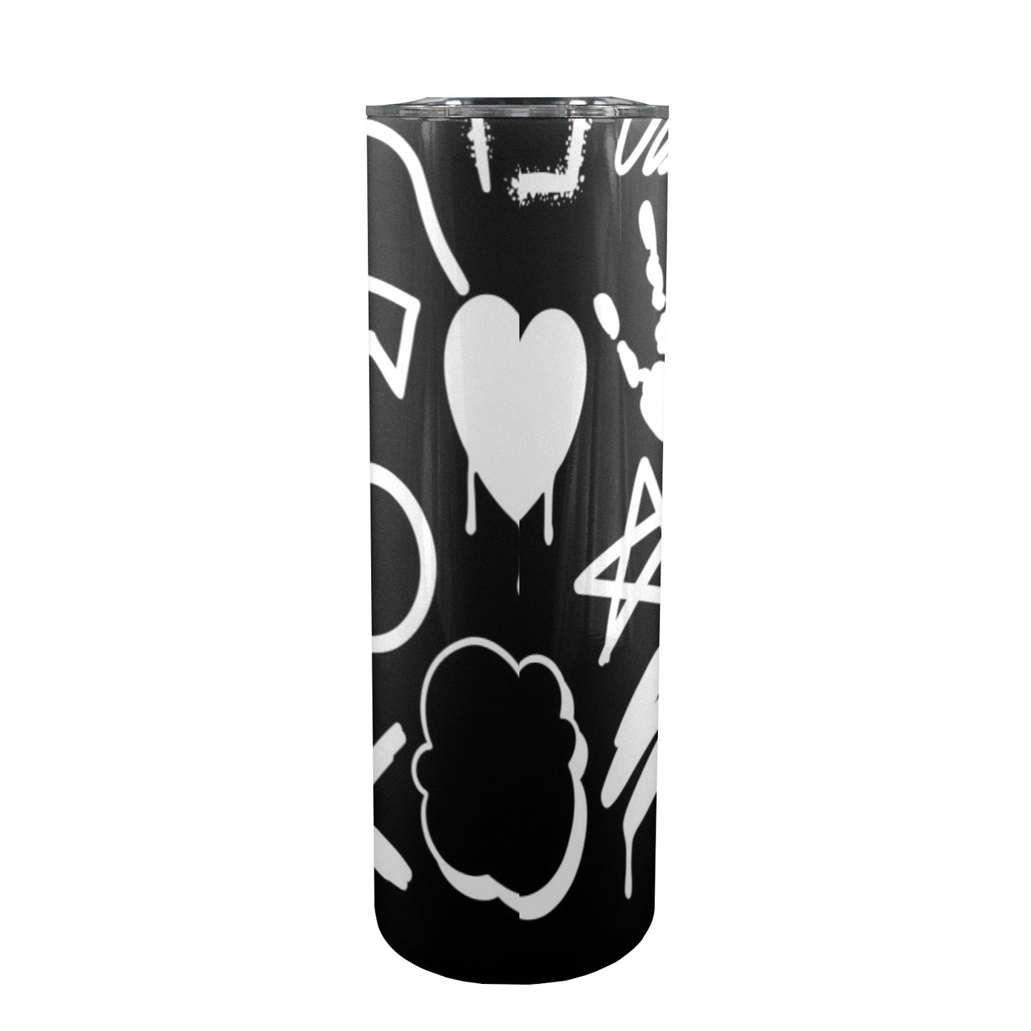 Bold Graffiti - 20oz Tall Skinny Tumbler with Lid and Straw