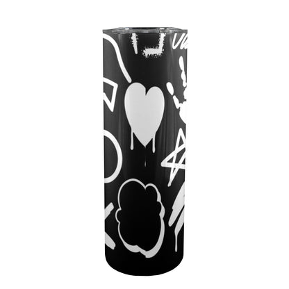 Bold Graffiti - 20oz Tall Skinny Tumbler with Lid and Straw