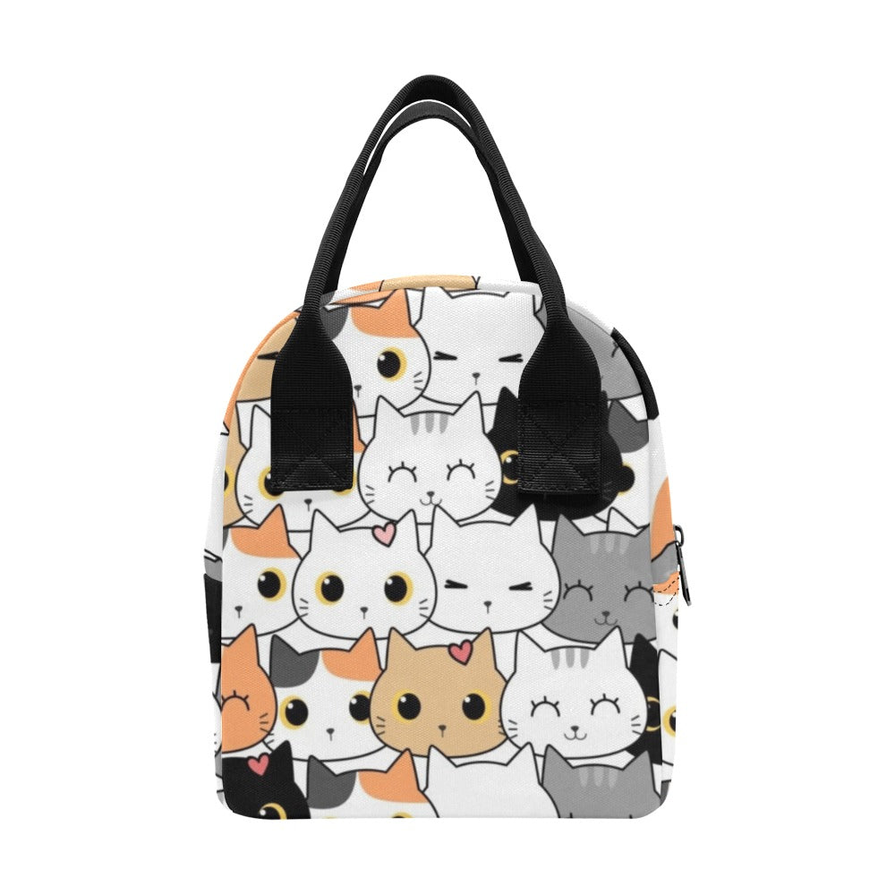 Cute Cartoon Cats - Zipper Lunch Bag