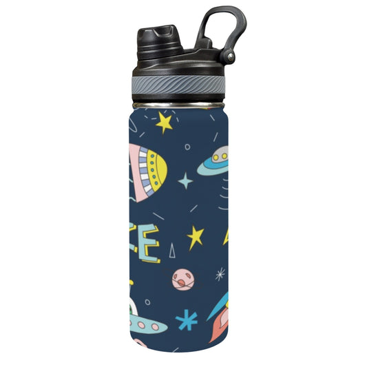 Alien Space - Insulated Water Bottle with Dual-Use Lid (18oz) Insulated Water Bottle with Dual-Use Lid (18oz) Printed Offshore Sci Fi