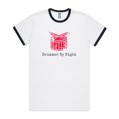 Drummer By Night - Staple Ringer Tee