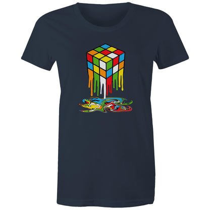 Melting Game Cube - Womens T-shirt