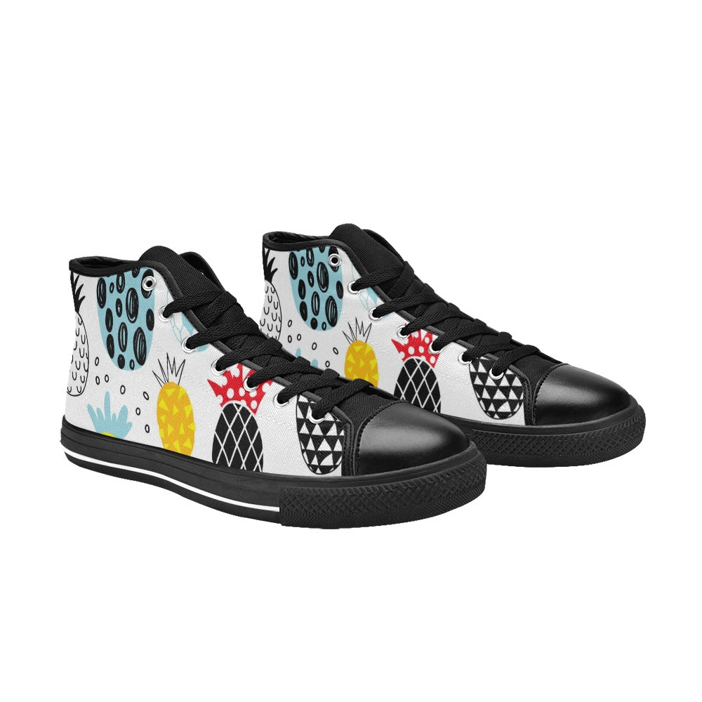 Crazy Pineapples - Men's High Top Canvas Shoes