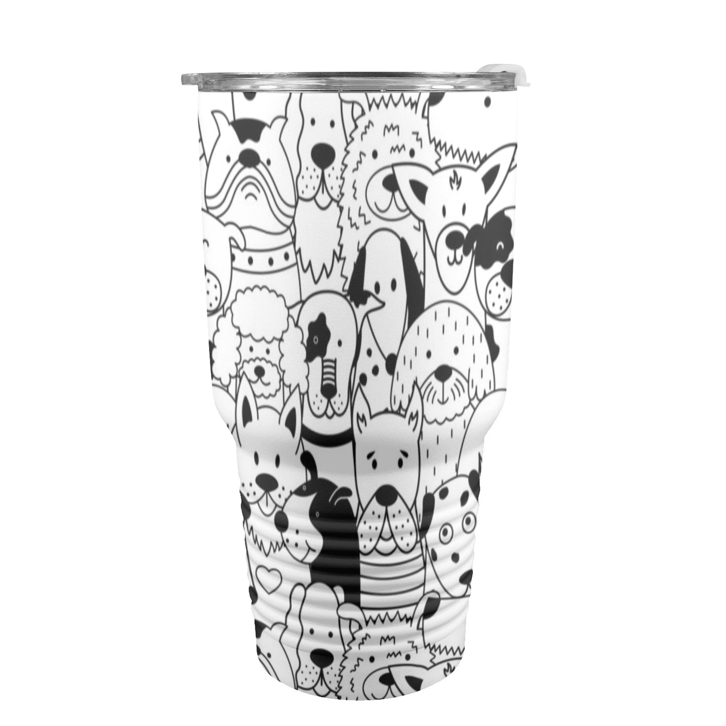 Black And White Dogs - 30oz Insulated Stainless Steel Mobile Tumbler