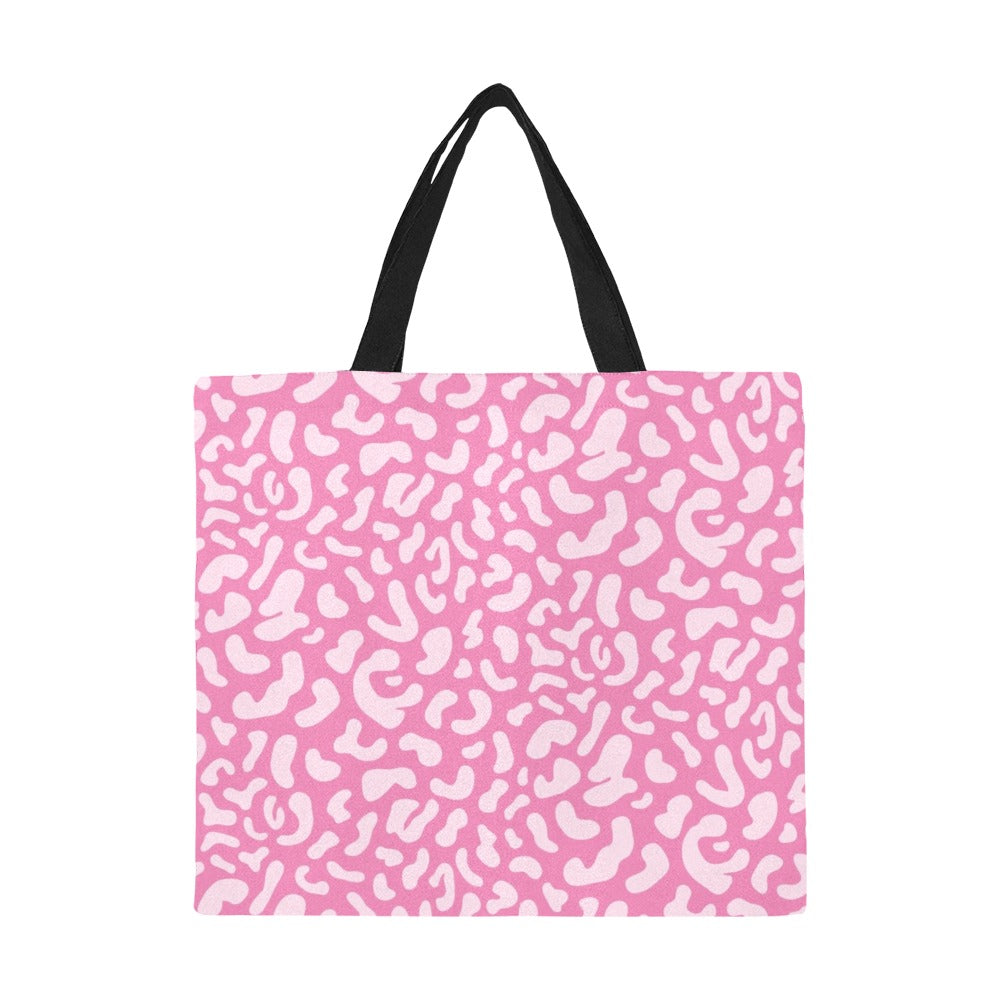 Pink Leopard - Full Print Canvas Tote Bag Full Print Canvas Tote Bag