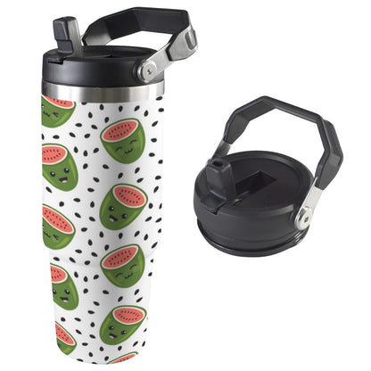 Happy Watermelon - 30oz Tumbler with Top Handle