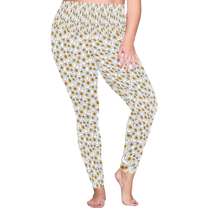 Eggs Abstract - Women's Plus Size High Waist Leggings Women's Plus Size High Waist Leggings