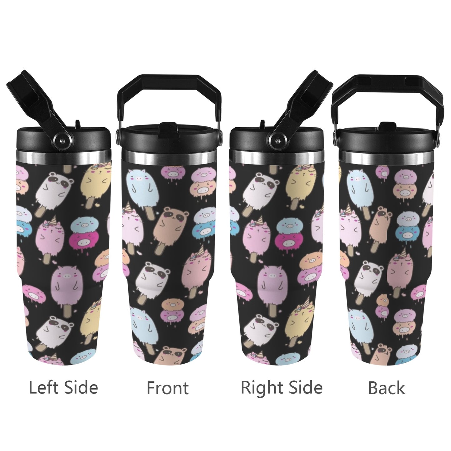 Cute Animal Ice Blocks - 30oz Tumbler with Top Handle