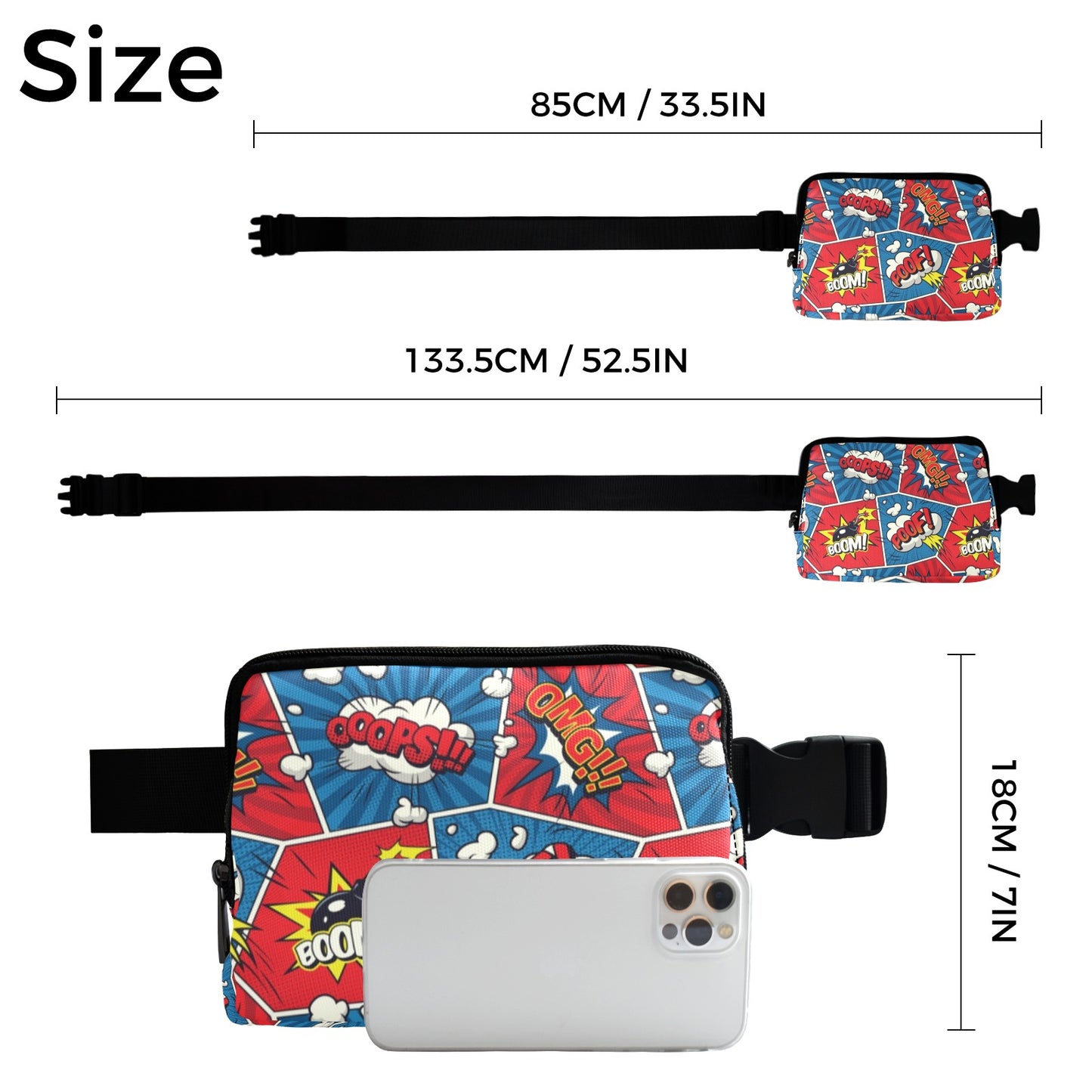 Comic Book Pop - Belt Bag Belt Bag comic Printed Offshore