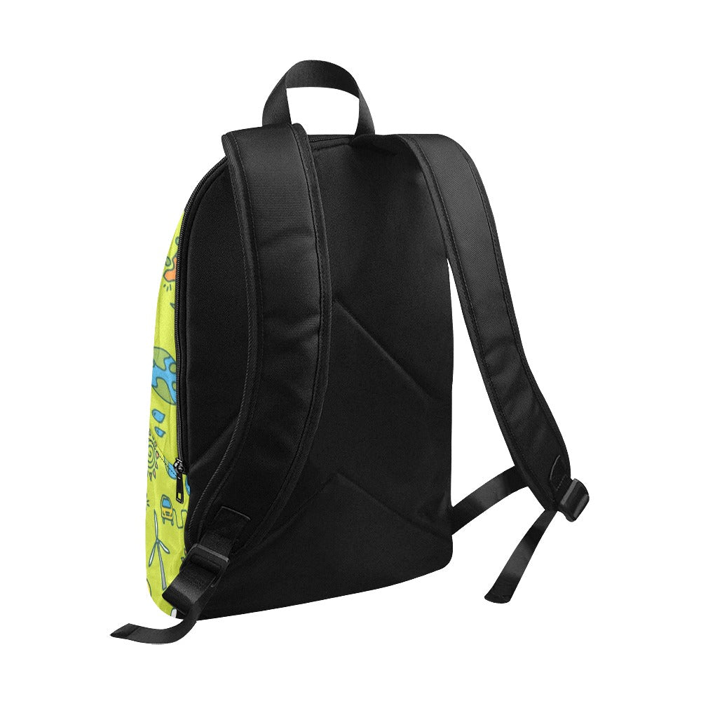 Go Green - Fabric Backpack for Adult Adult Casual Backpack Environment Printed Offshore