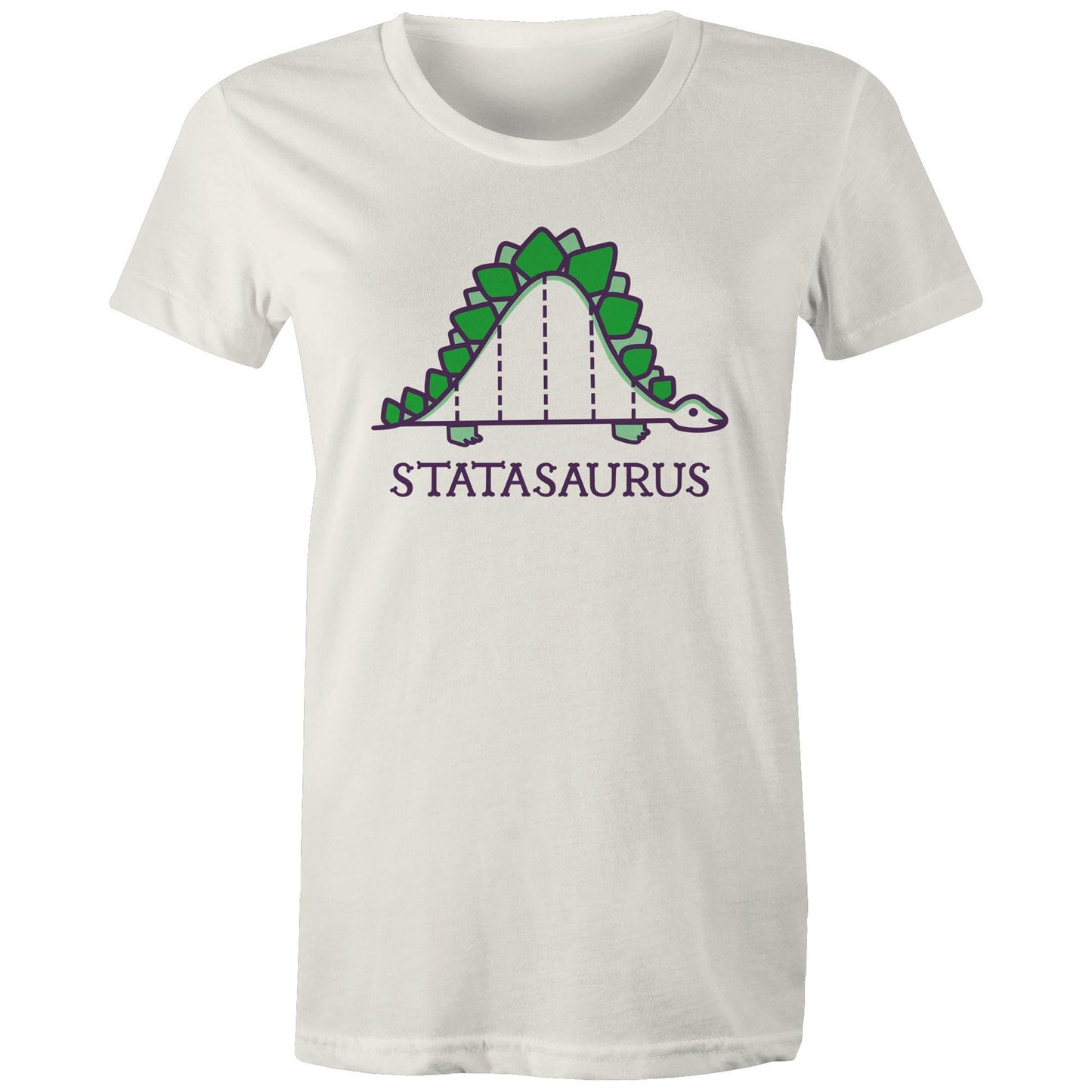 Statasaurus, Maths - Womens T-shirt Natural Womens T-shirt Maths Printed In Australia