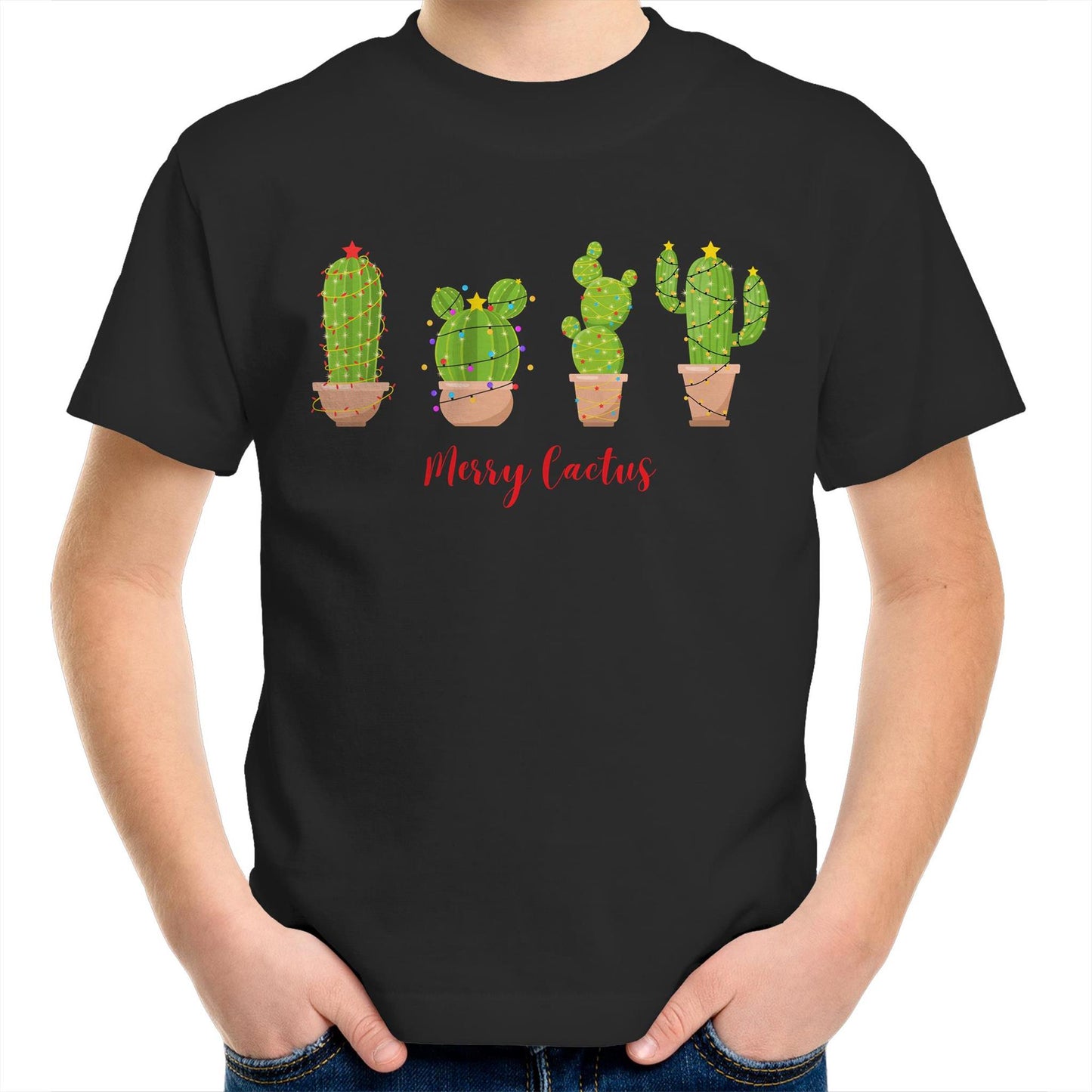 Merry Cactus, Christmas - Kids Youth T-Shirt