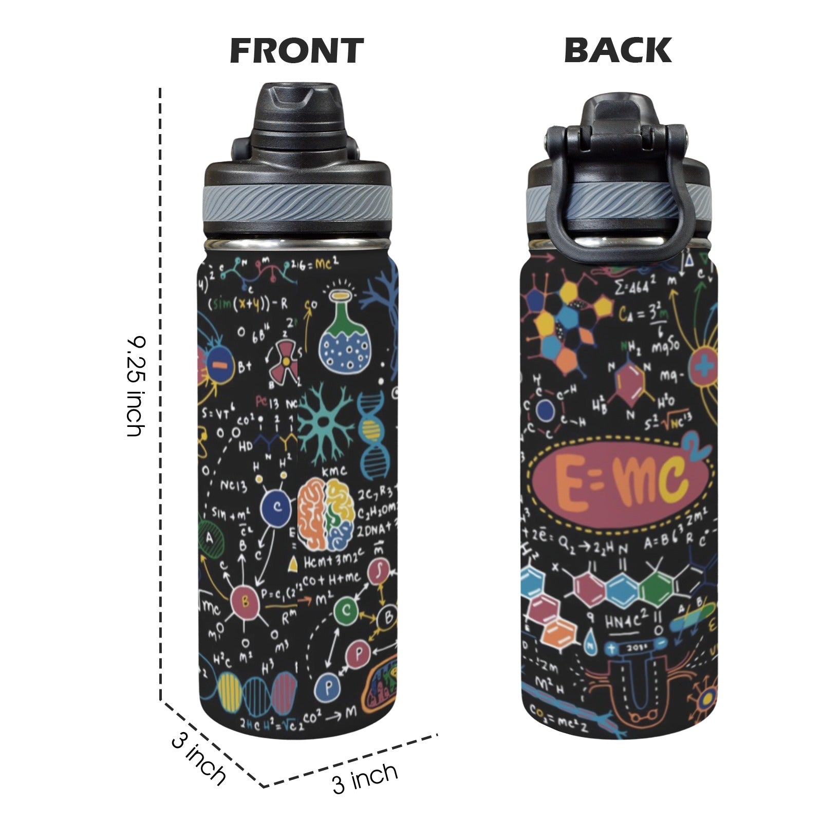 Science Time - Insulated Water Bottle with Dual-Use Lid (18oz) Insulated Water Bottle with Dual-Use Lid (18oz) Printed Offshore