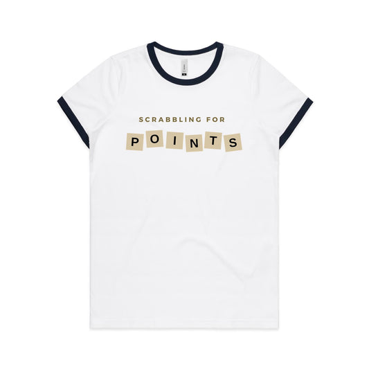 Scrabbling For Points - Women's Ringer Tee